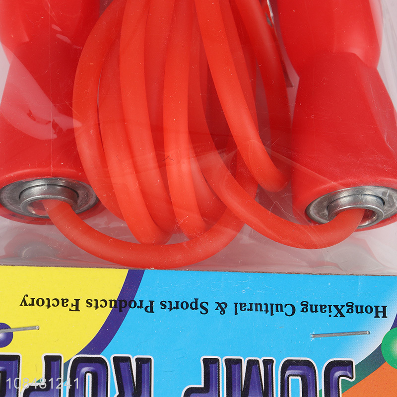 China wholesale red plastic fitness exercise jump rope