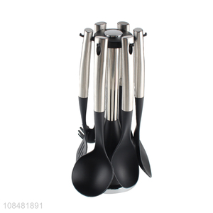 Factory supply 6pcs 201 stainless steel handle nylon cooking utensils set
