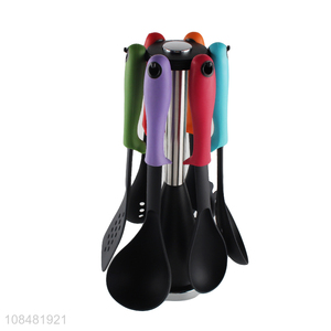 Wholesale 6pcs non-stick heat resistant nylon cooking utensils set for kitchen
