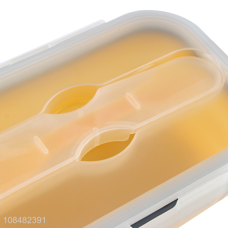 Good quality space saving collapsible silicone bento lunch box
