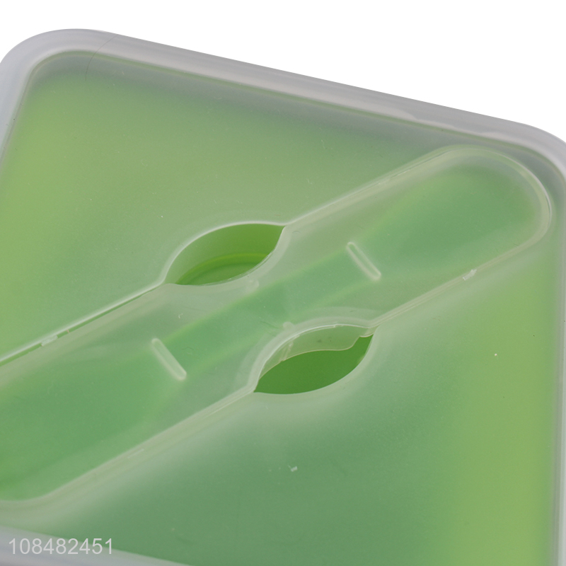 China supplier reusable airtight collapsible silicone lunch box