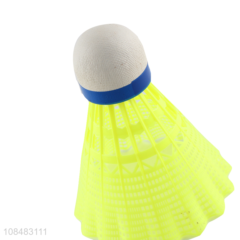 High quality yellow nylon training badminton for sale