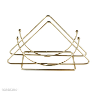 Low price golden tabletop decoration napkin holder for restaurant