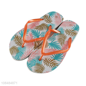 Factory direct sale fashion printed flip flops <em>beach</em> slippers