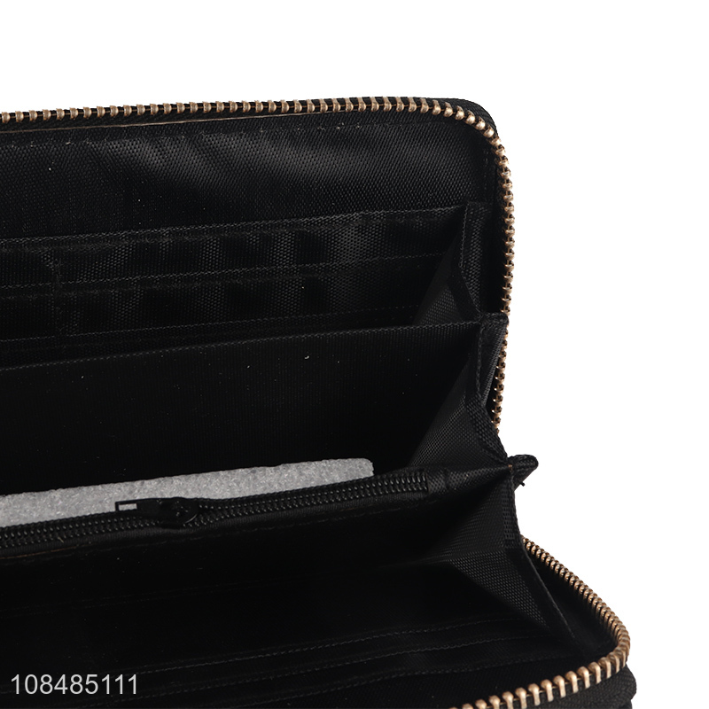 Wholesale stylish women long wallet with coin pocket card holder