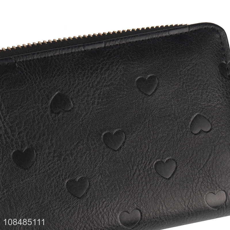 Wholesale stylish women long wallet with coin pocket card holder