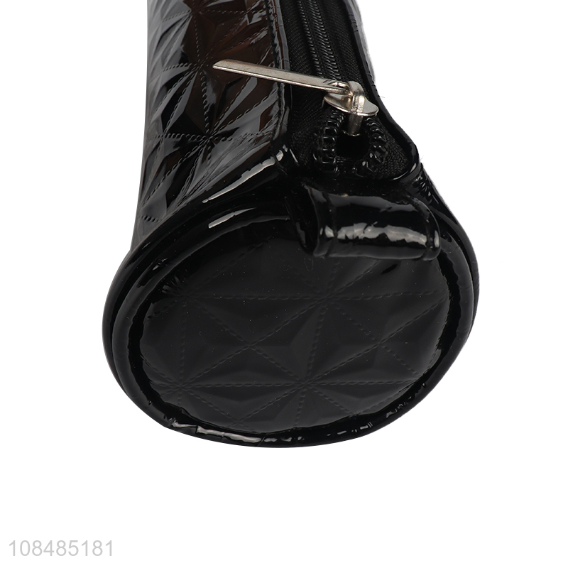Wholesale stylish waterproof pu leather zippered pencil case pen bag