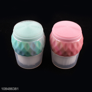 Hot products double-sided soft facial cleansing brush for sale