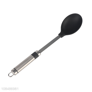 Yiwu market silicone soup ladle with stainless steel handle