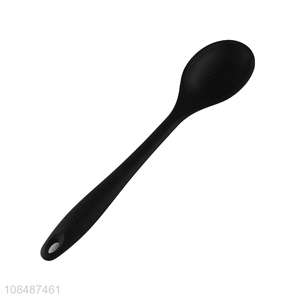 Factory price heat resistant silicone cooking spoon salad mixing spoon