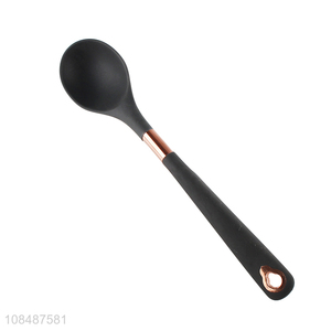 Hot selling food grade anti-scald silicone soup ladle with rubber handle