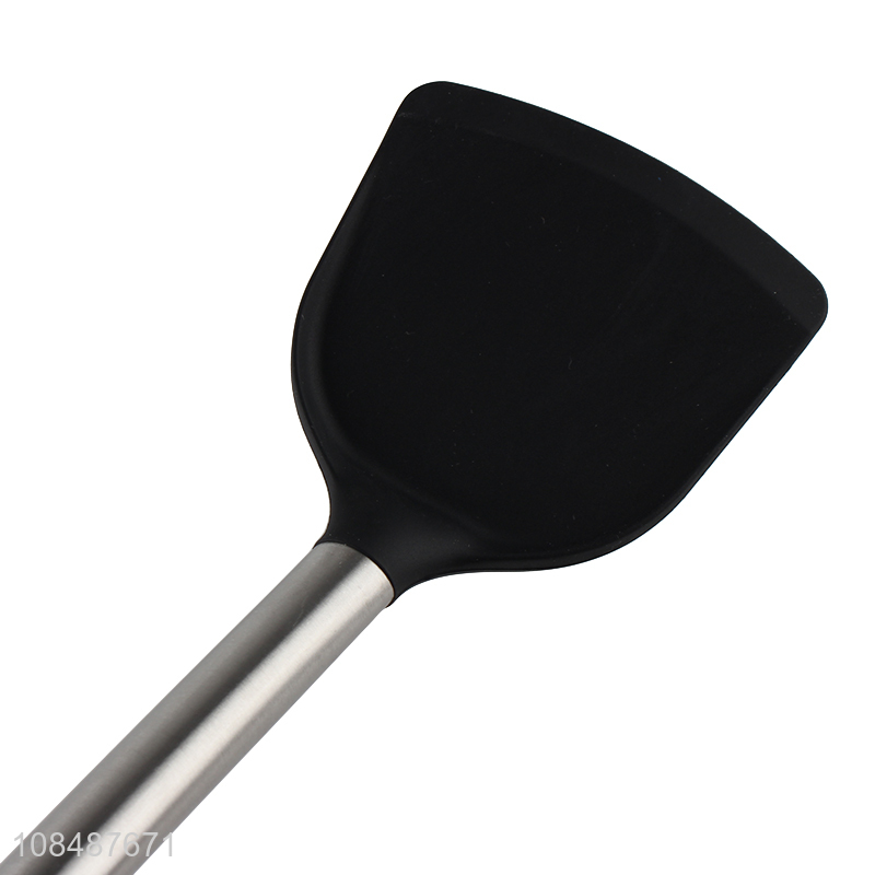 Wholesale silicone Chinese style wok spatula non-stick cookware for kitchen