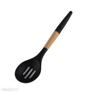 Wholesale heat resistant silicone slotted spoon for cooking and stirring