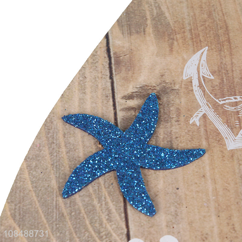 China yiwu market creative sailboat pendant MDF decorative board