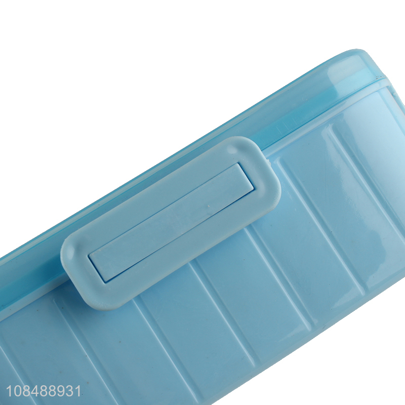 Yiwu market 2compartment plastic lunch box with spoon