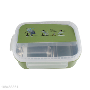 China wholesale stainless steel 3compartment lunch box for kids