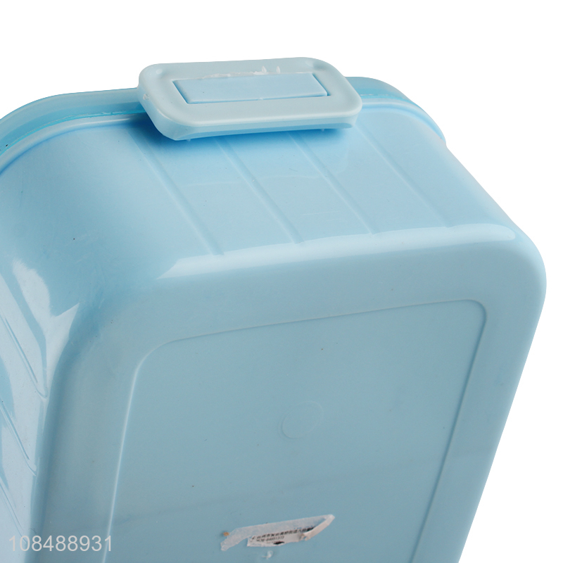 Yiwu market 2compartment plastic lunch box with spoon