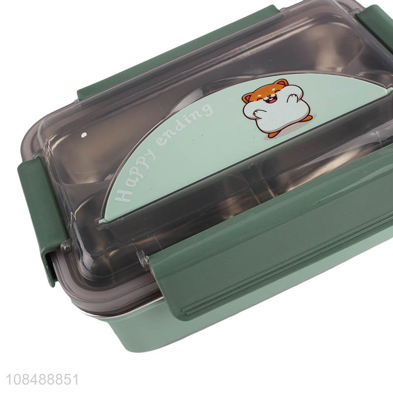Factory supply stainless steel kids lunch box with spoon