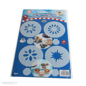 Popular products coffee art stencils cupcake cookies stencils
