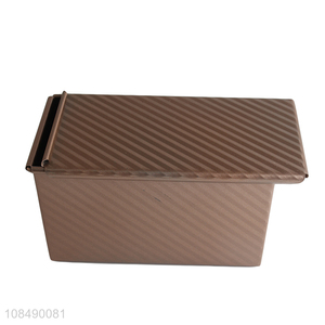 High quality carbon steel bread box with lid