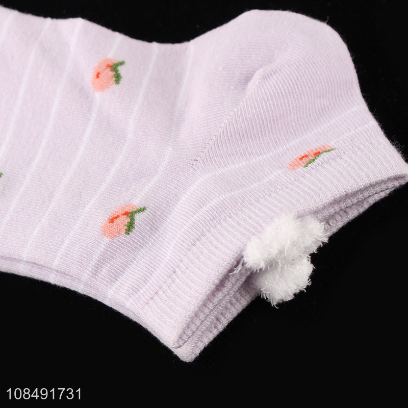 Most popular printed girls fashion short ankle socks