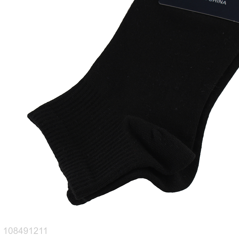 Good selling comfortable black short socks ankle socks wholesale