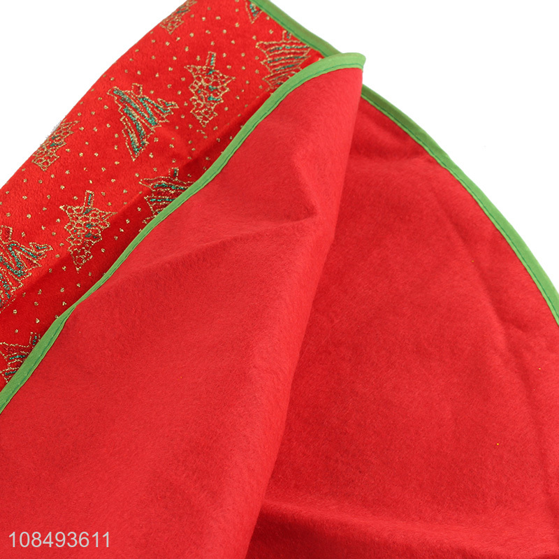 Wholesale round red Christmas tree skirt Christmas tree ornaments