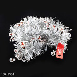 Wholesale Christmas tinsel Christmas tree hanging wreath for decoration