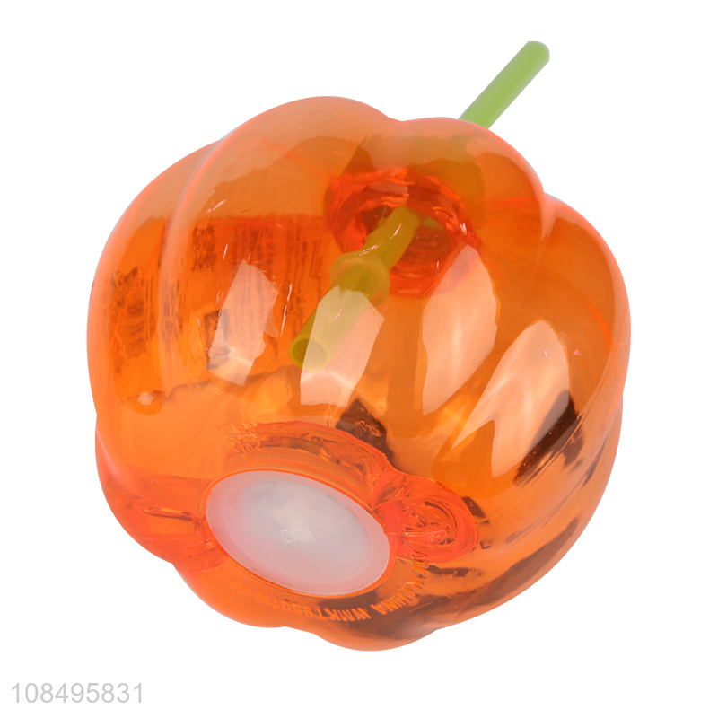 Good quality pumpkin shape plastic water bottle cup