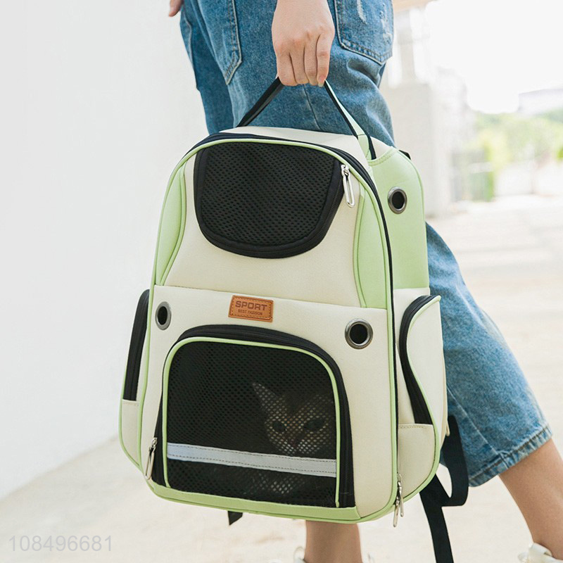 Wholesale outdoor travel waterproof breathable pet carrier cat backpack