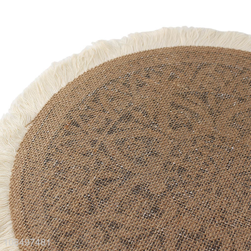 China wholesale round anti-slip table mat place mat for decoration