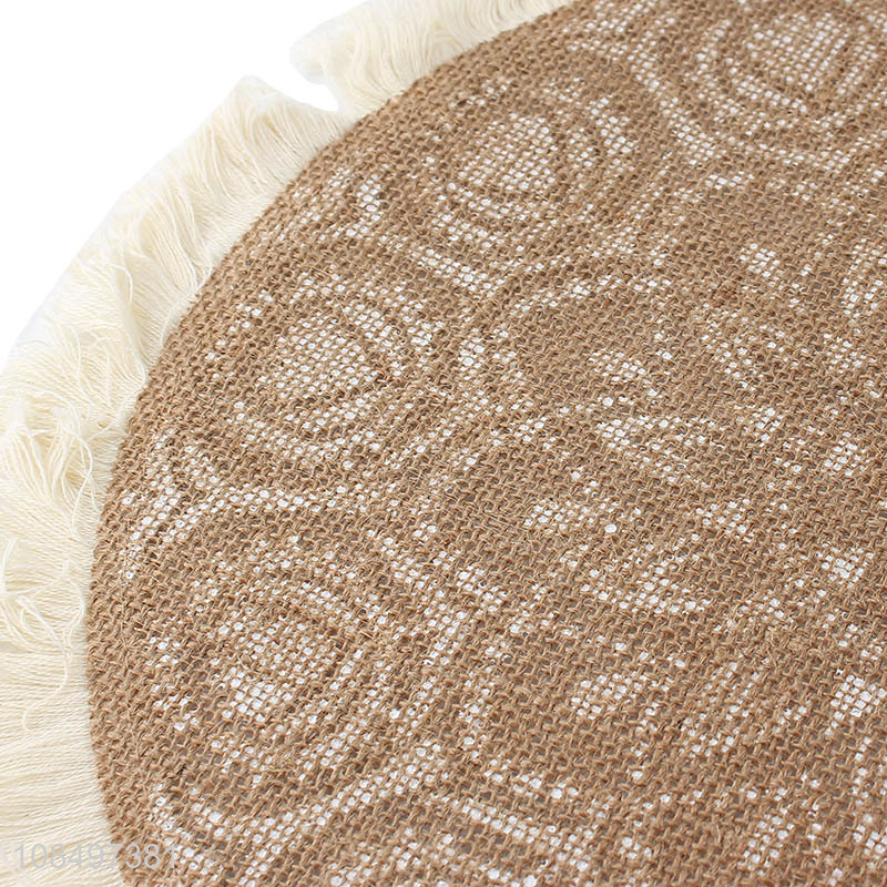 Factory direct sale round anti-slip dining table mat wholesale