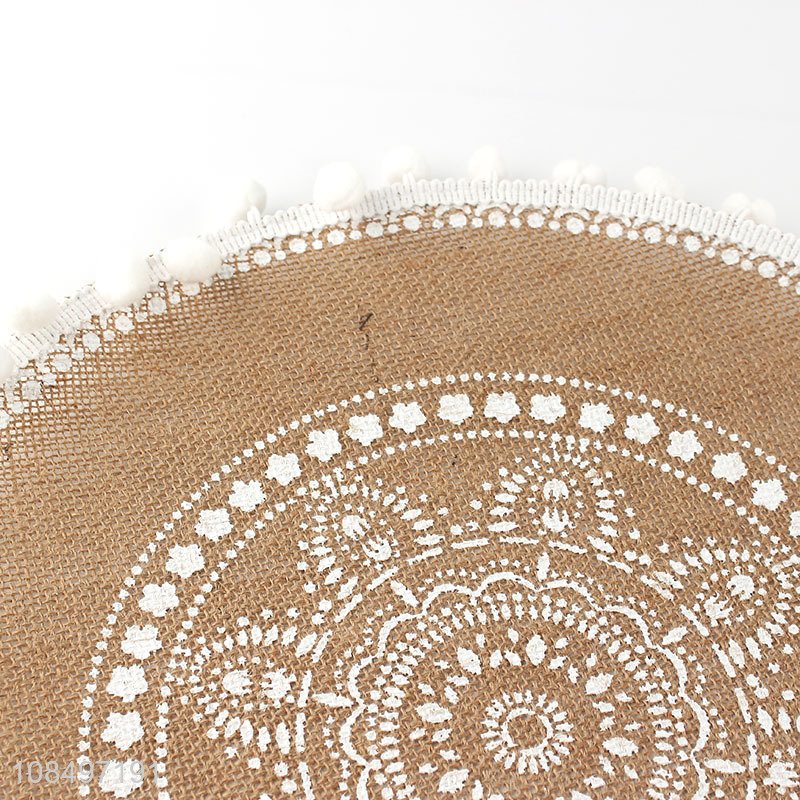 New arrival home use anti-slip round table mat place mats for sale