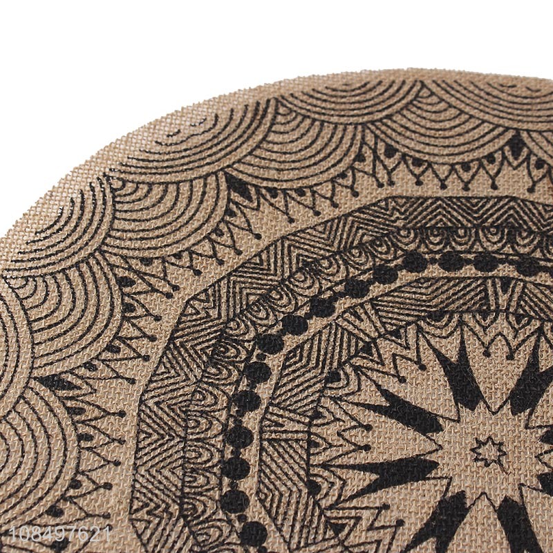 Factory price table decoration round linen dining table mats