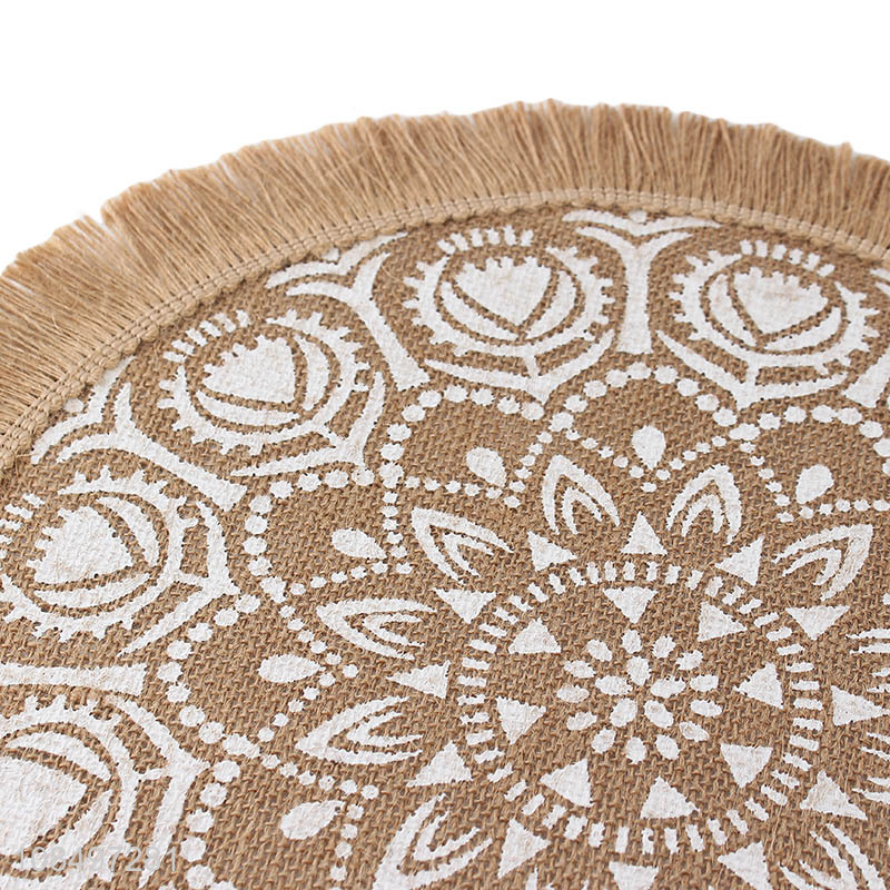 Best selling decorative desktop round place mat table mat