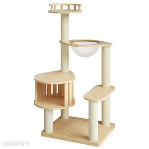Hot sale creative space capsule cat nest solid wood cat climbing frame