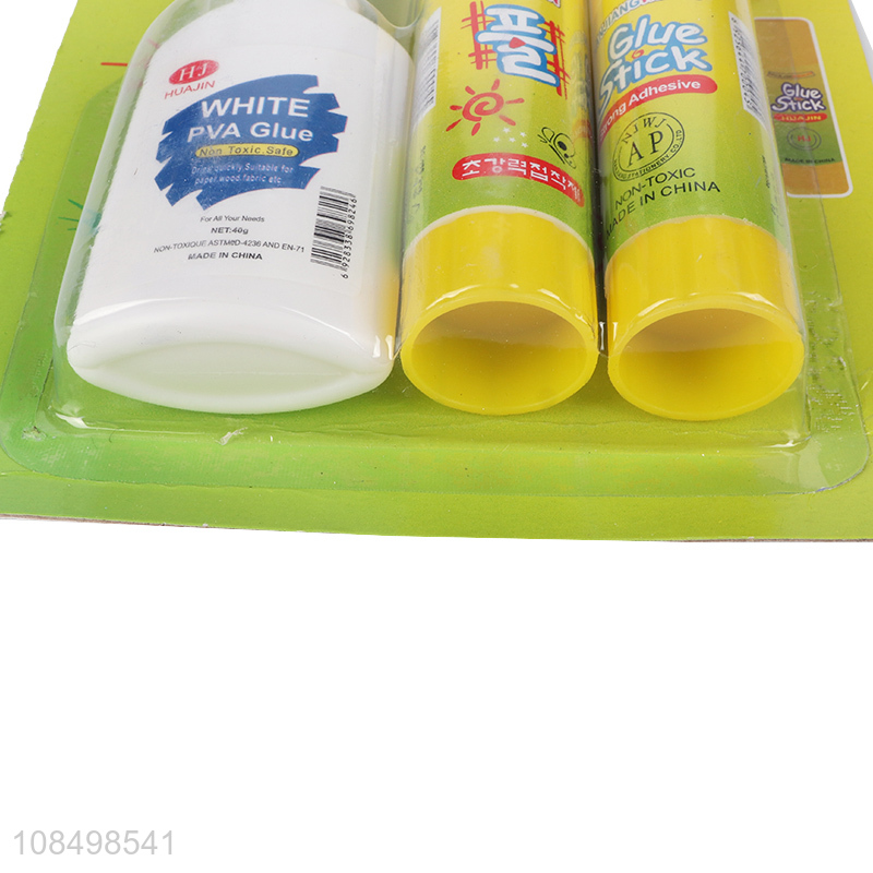 New arrival school students stationery glue stick white pva glue set