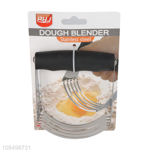 China wholesale stainless steel dough blender with plastic handle