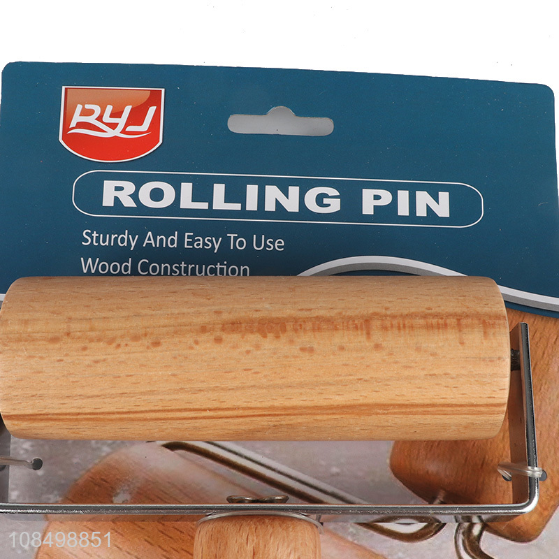 Wholesale price handheld wooden rolling pin kitchen tool