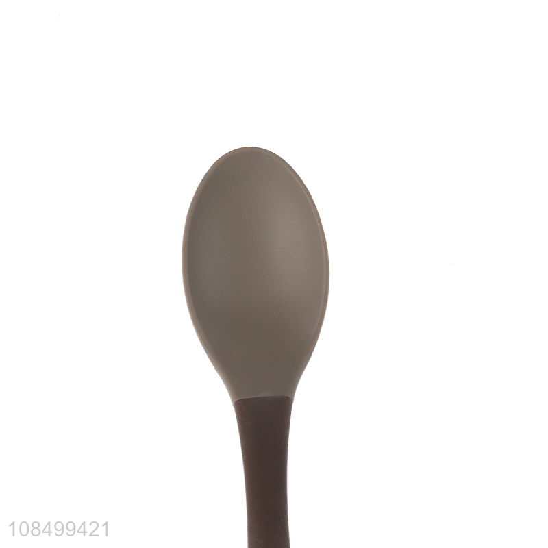 Wholesale plastic handle dinner spoon fashion senior kitchenware