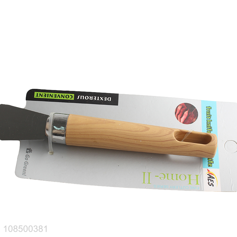 Hot selling stainless steel cheese butter knife with wood grain handle