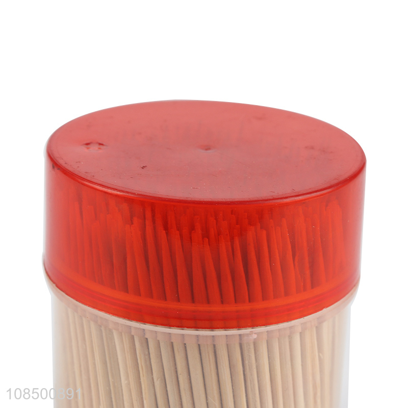 Good price 500pcs natural double-ended disposable bamboo toothpicks