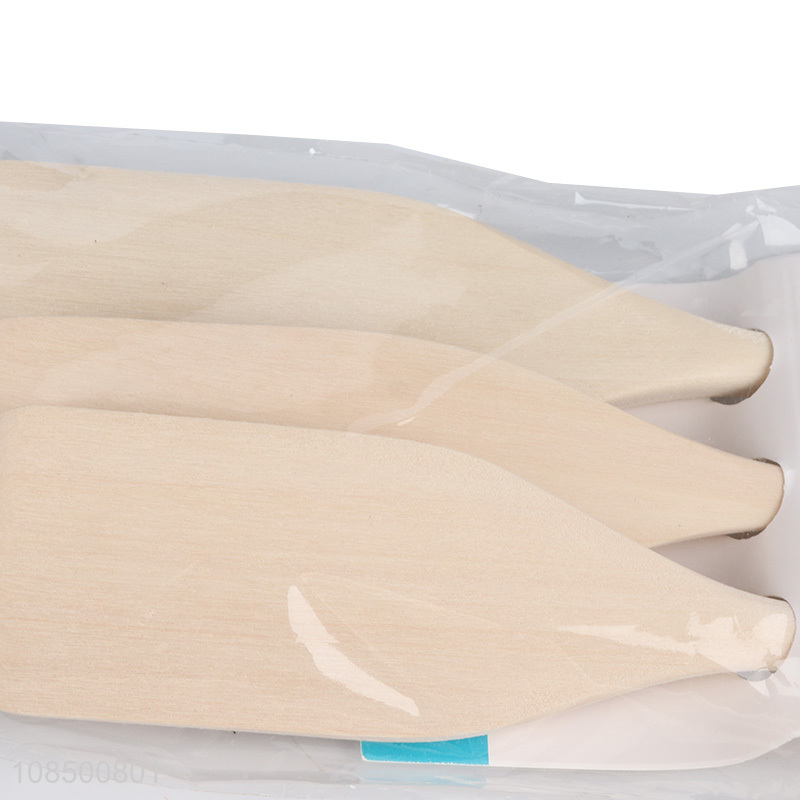 Factory price 3pcs/set natural wooden cooking spatula kichen utensils
