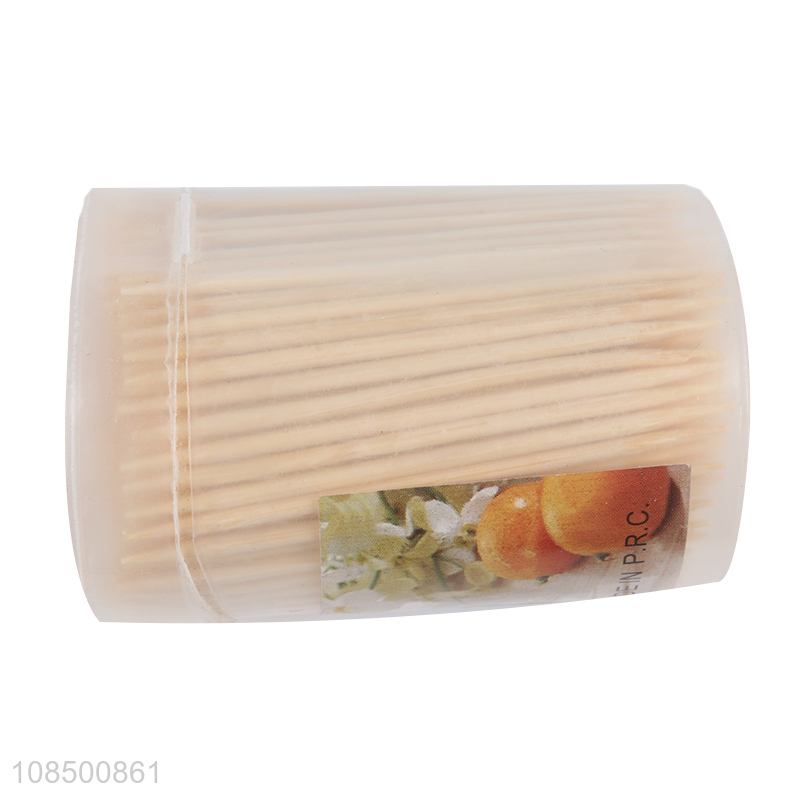 Factory price 300pcs natural double-points bamboo toothpicks for party