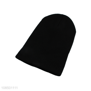 Hot selling solid color winter warm hats knitted beanie for men and women