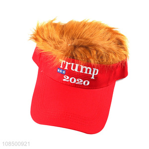Wholesale funny Trump hair red hat adjustable baskeball cap