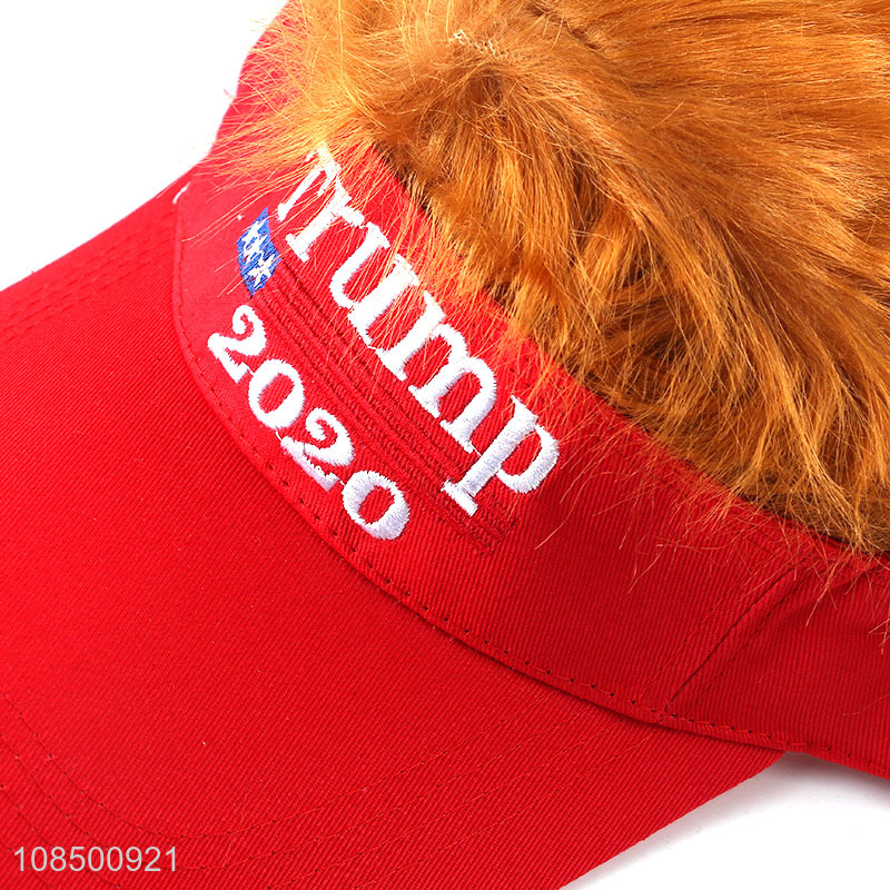 Wholesale funny Trump hair red hat adjustable baskeball cap