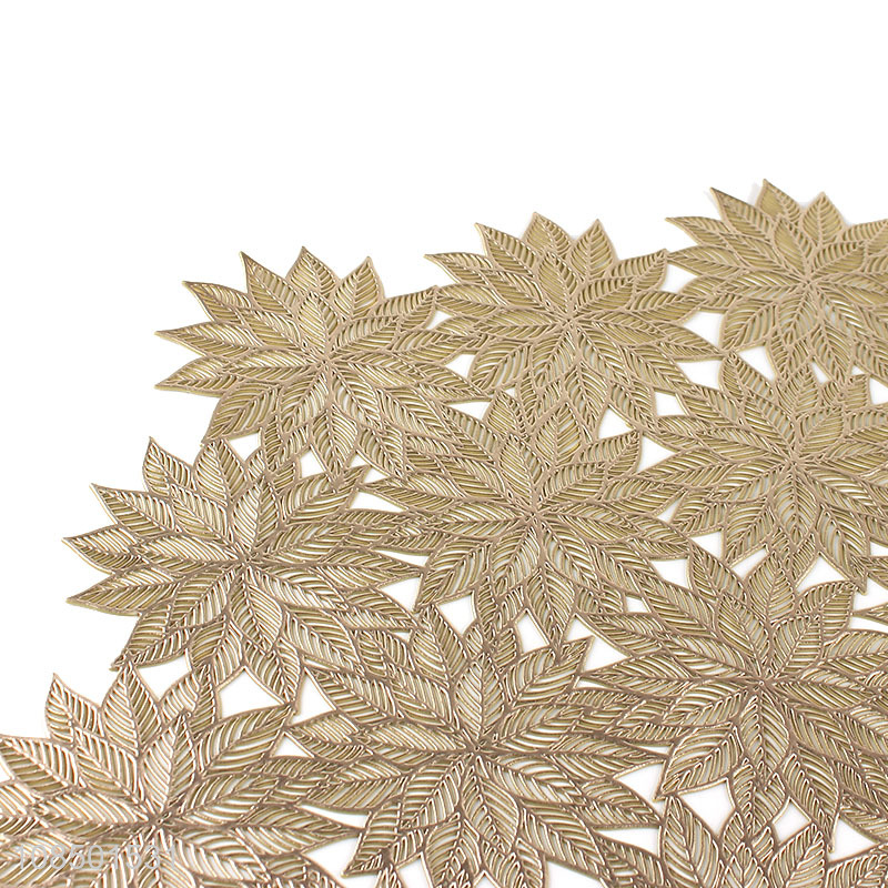 Popular design table mats metallic washable placemat for decoration