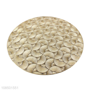 Hot selling round textured heat insulation non-slip pvc placemat