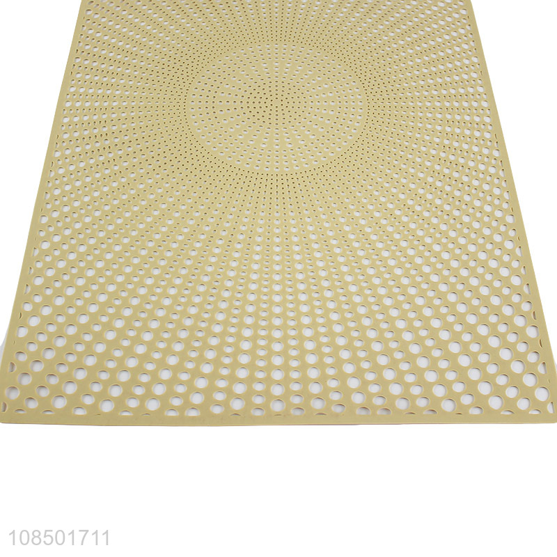 Factory supply shiny waterproof mildewproof pressed vinyl placemat